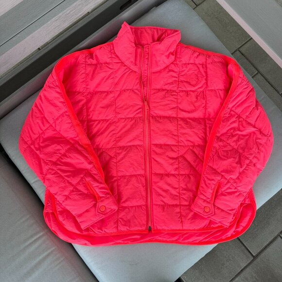 NWT Free People Pippa Packable Puffer Jacket Hot Watermelon FP Movement Medium - Picture 4 of 11